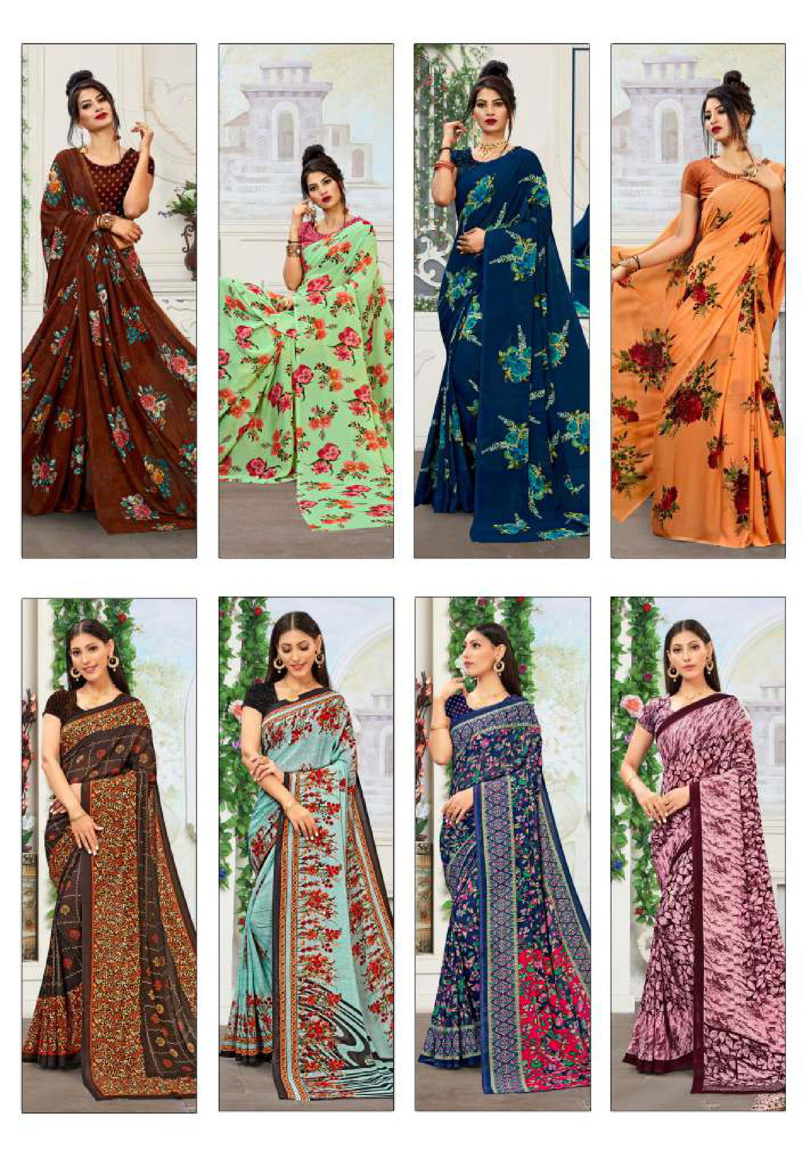 Pankhuri Plus 25 Latest fancy Heavy Rennial Regular Wear Printed Saree Collection
